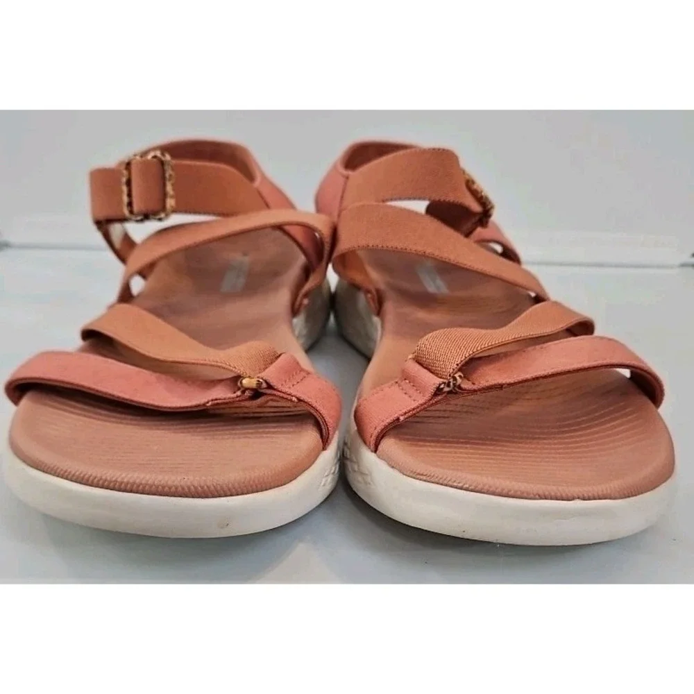 SKECHERS Goga Mat Adj Sandals Sz 7 Women Casual Comfort Walking  DUSTY ROSE #588 - Picture 7 of 9